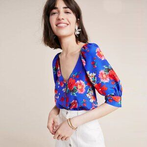 YUMI KIM Fiona Silk Blouse Size Small